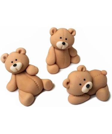 jncakes 3 Teddy Bears set cake topper 100% EDIBLE personalised name - Buy Online on SooperMarket.com
