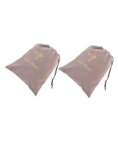 PLAFOPE 2pcs Velvet Bag Travel Hair Dryer Hair Blow Dryer Bag Hair Dryer Bag Storage Bag for Hair Dryer Hair Dryer Organizers Bag Drawstring Storage Bag Travel Bag for Shoes Drawstring Bag