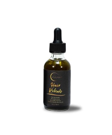 Rosemary Peppermint Grape Seed Hair Growth Oil for Stronger Thicker Healthier Hair with 10 Essential Oils Proven Results (2 Fl Oz 60ml) One Bottle