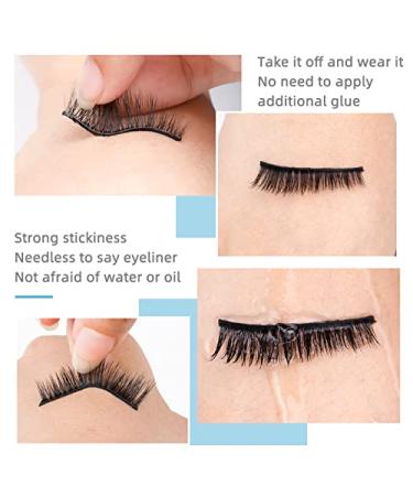 Kaluofan Reusable Self Adhesive False Eyelashes - 5 Pairs | No Glue Needed | Natural Look & Waterproof | Easy to Apply - Buy Online on SooperMarket.com
