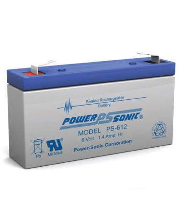 Power-Sonic 6V/1.4AH Sealed Lead Acid Battery w/ F1 Terminal