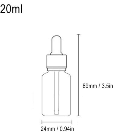 5Pcs Transparent Dropper Bottle 20ML Plastic Eye Dropper Bottles for Essential Oil Pipette Refillable - with Measured Pipette Funnel and Labels (White + Gold Cap) 20ml White + Gold Cap - Buy Online on SooperMarket.com