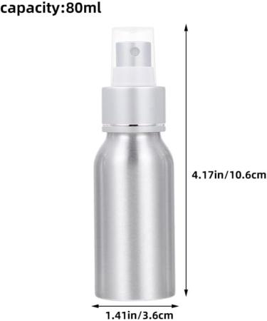 HOLIDYOYO Cocktail Sprayer 80ml Metal Martini Bar Mister Vermouth Spray Bottle Perfume Refillable Sprayer Liquid Pump Vials for Bartender Bar Kitchen 10.60X3.60X3.60CM Silver - Buy Online on SooperMarket.com