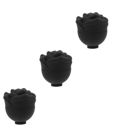 FRCOLOR 3pcs Rose Face Ice Tray Facial Ice Roller V-shape Face Roller Cocktail Ice Molds Round Ice Cube Mold Silicone Ice Tray Roller for Face Spherical Refrigerator Food Grade Silicone