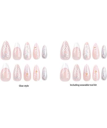 kesurpae Press On Nails Set Equipped With Wearable Tool Kit ABS Manicure Set False Nails Nail Durable And Long-lasting JP2786 - Buy Online on SooperMarket.com
