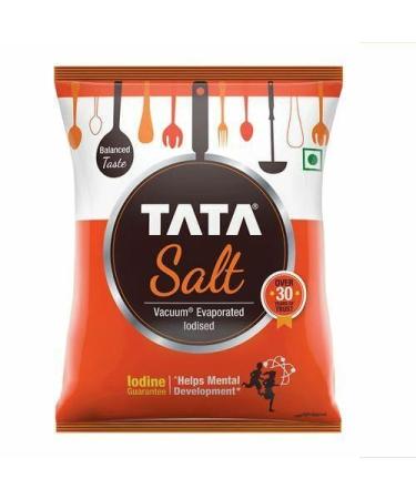 Tata Crystal Sea Salt | Iodised Salt | Better Taste & Flavour | Vacuum Evaporated | 1kg | (Pack of 2)