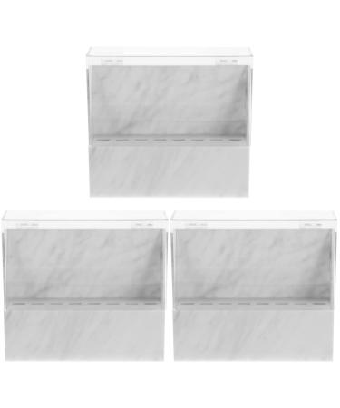 Stahad 3st storage SBOX for tweezers for tweezers tweezing frame eyelashes tweezers box 8-hole flip-top tweezer organizer tool mussel shell storage box acrylic white 17.5x16cmx3pcs whitex3st