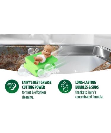 Fairy Original Washing Up Liquid Green with LiftAction | Dishes Grease Cleaner | 320ML | (Pack of 10) - Buy Online on SooperMarket.com