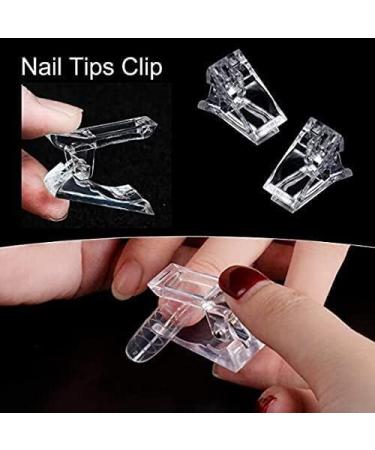 Nuoshen 5pcs Transparent Nail Tips Clip Poly Gel Builder Kit - Manicure Tools for Quick & Easy Nail Extension - UV LED Friendly - Buy Online on SooperMarket.com