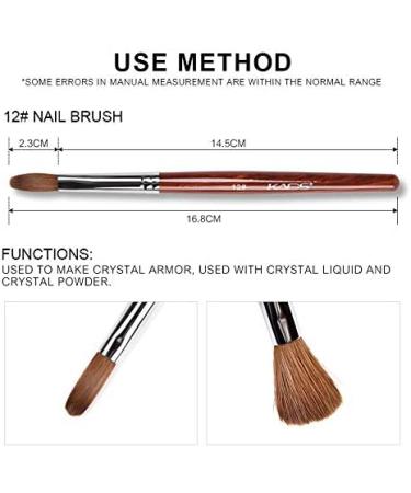 Alexnailart 4pcs Kolinsky Sable Acrylic Nail Brush Set - Red Wooden Handle, Manicure Design Pen for Acrylic Powder - Premium Quality - Buy Online on SooperMarket.com