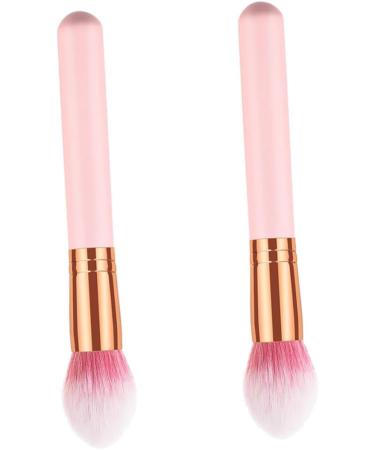 Baluue 2pcs Makeup Brush for Woman Makeup Brushed Concealer Brush Highlighter Cosmetics Powder Brush Wooden - Buy Online on SooperMarket.com