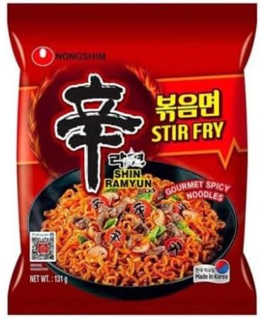 Nong Shim SHIN Ramyun Stir Fry Ramen Gourmet Spicy Noodles Halal 131g x 5 Packs