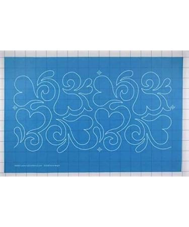 Full Line Stencil Splash of Love - Nylon Mesh Continuous Line Template for Quilting - Free Motion & Long-Arm Machine Quilting - 60037 - Buy Online on SooperMarket.com