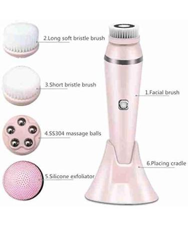 yilin White Electric Waterproof Wash Brush Set Deep Cleansing Skin Heads Rechargeable Face Brush - Buy Online on SooperMarket.com