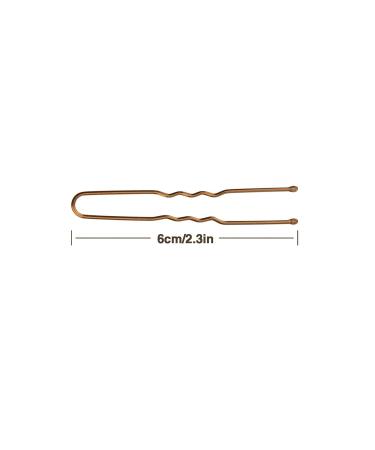 50 U-Shaped Hairpins for Women & Girls - 6cm Bobby Pins in Storage Box - Perfect for Hairdressing Salons & Everyday Use (Brown) - Buy Online on SooperMarket.com