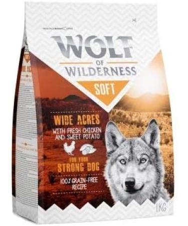 Wolf of Wilderness Soft Wide Acres - Chicken 100% grain-free Complete Semi-moist Adult Dog Food With Tasty and Well Accepted Fresh Beef Meat Suitable for Dogs with Grain Allergies 5 kg - Buy Online on SooperMarket.com