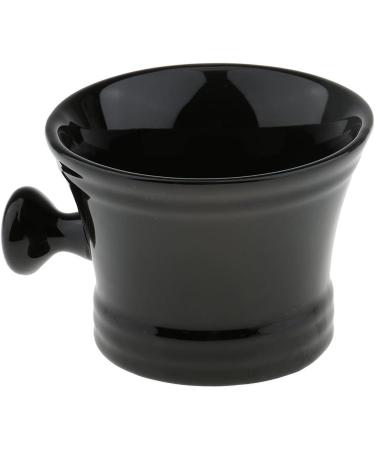 Black Ceramics Men Shaving Mug Bowl | Premium Barber Beard Shaving Brush Soap Cup - Buy Online on SooperMarket.com