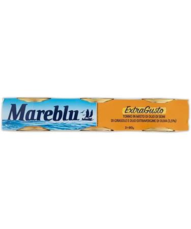 Mareblu Extra Gusto Tuna In Sunflower Oil & Olive Oil 3x80g - Buy Online on SooperMarket.com