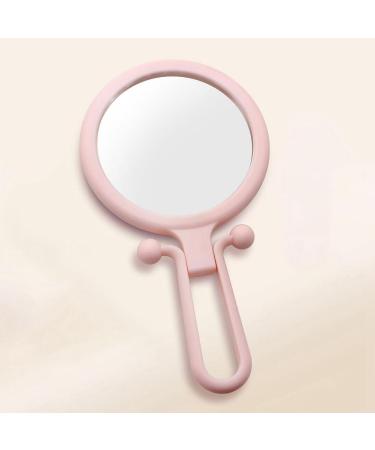 BLASHRD 10X Handheld Magnifier Double Sided Folding Makeup Mirror Portable Handheld Mirror with Adjustable Handle(Pink) - Buy Online on SooperMarket.com