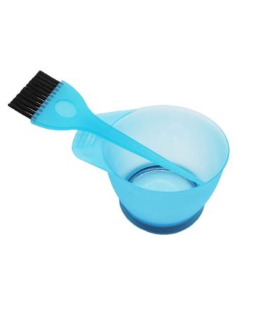 1 Set Hair Dye Color Brush and Bowl Set Hair Color Brush Mixing Bowl Kit for Hair Tint Dying Coloring Applicator Blue bleach hair