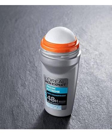 L'Or al Paris Men Expert Fresh Extreme Anti-Perspirant 48h Dry Non-Stop Roll-On 50ml - Buy Online on SooperMarket.com