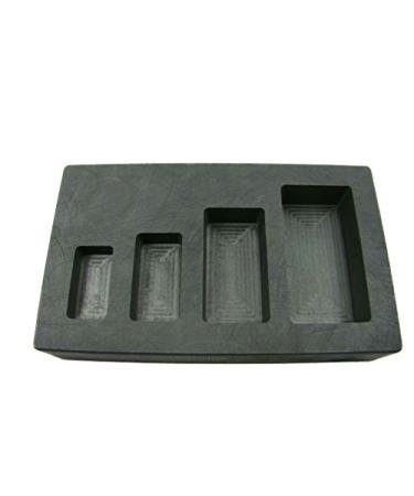 1-2-5-10 oz High Density Graphite Gold Bar Mold 4-Cavities-Silver Copper Scrap bar loaf