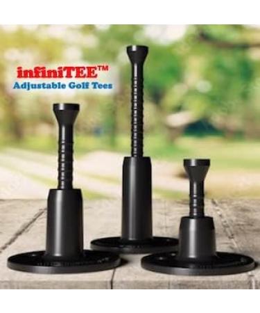 2022 infiniTEE Height Adjustable Golf Tee Set - Includes 3 Tees, Tee Holder, and Storage Bag - Buy Online on SooperMarket.com
