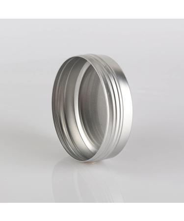 Zeoabsy 10-Piece 100ml Silver Aluminum Tins - Screw-Top Containers for Cosmetics Candles & Ointments | Includes 5 Spatulas & 1 Etiquette - Buy Online on SooperMarket.com