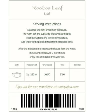 Rooibos Organic Tea South Africa - Loose Leaf Herbal African Red Bush Tea - Redbush Tea 100g Rooibos Organic 100 g (Pack of 1) - Buy Online on SooperMarket.com