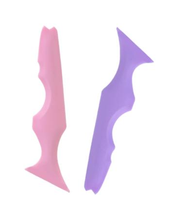 Mikinona Silicone Eyeliner Aids 2pcs Silicone Beauty Ruler Massaging Eye Mask Eyeliner Shield Applicator Guard The Lazy Face
