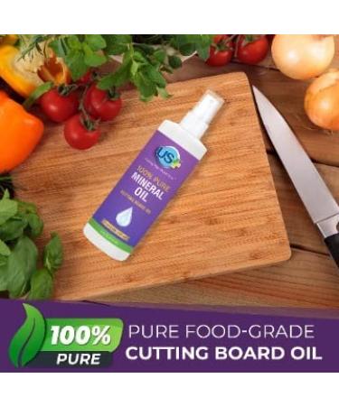 4oz US+ 100% Pure Mineral Oil Spray - Food-Grade for Cutting Boards, Butcher Blocks, Countertops & More - Buy Online on SooperMarket.com