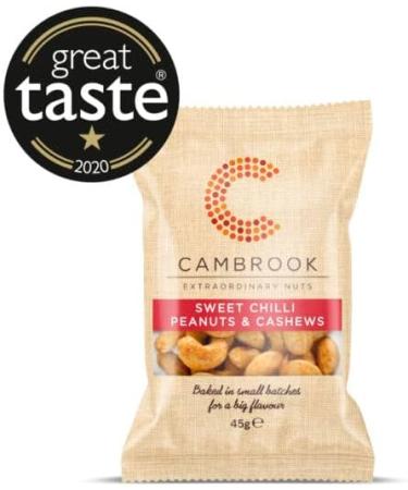 Cambrook | Almonds Hickory Smoke Seasoned 45g | Peanuts Caramelised Sesame Seeds 45g | Sweet Chilli Peanuts & Cashews 45g by Food Sanctuary - Buy Online on SooperMarket.com