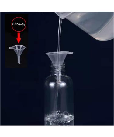 Ainkou 5pcs 100ml Clear Plastic Bottles Transparent Empty Bottles Refillable Bottles Travel Bottles Set for Travel or Cosmetic with 2pcs Small Funnels - Buy Online on SooperMarket.com