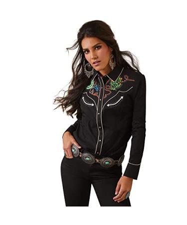 ARIAT Women's Wynette Shirt Large Black
