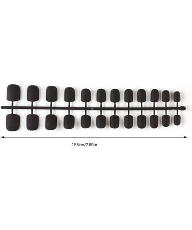 Dajidafu 24 Pieces Square Head Frosted Coffin False Nails DIY Exquisite French Style Unique Elegant Colour-fast Acrylic Nail 15blackish green - Buy Online on SooperMarket.com