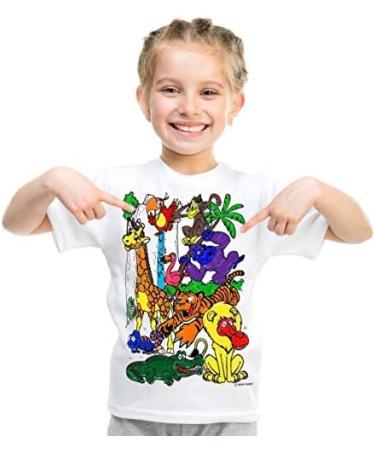 Splat Planet Color in Zoo T-Shirt | 10 Non-Toxic Washable Magic Pens | White 7-8 Years - Buy Online on SooperMarket.com