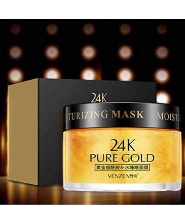 VENZEN 24K Pure Gold Niacinamide Hydrating Sleep Mask - Luxury Rejuvenation & Moisturizing Skin 120g | International Shipping Available - Buy Online on SooperMarket.com