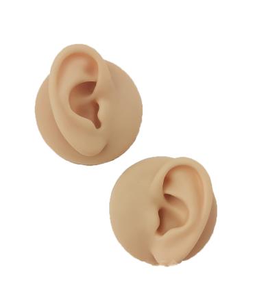 Soft Silicone Human Ear Simulation Template Jewelry Display for Earrings Suitable for Ear Lobe Drilling Exercises and Exercises