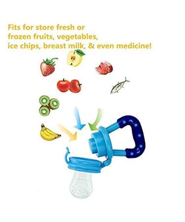 Baby Fruit Feeder Pacifier 3 Pack - Fresh Food Feeder for Toddlers & Kids - Silicone Teething Toy - Buy Online on SooperMarket.com