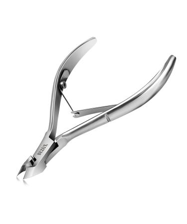 BEZOX Cuticle Nipper Skin nippers Made of Stainless Steel with Sharp and Smooth Cut Cuticle Trimmer Clipper fine for Removing Excess Torn Skin on Fingers and Toes Silver