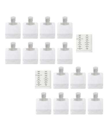 KALLORY Travel Size Refillable Empty Squeeze Pouch, 30ml Stand Up Pouch Toiletry Lotion Gel Squeezable Bags Plastic Toiletry Containers for Travel Toiletries Cosmetic, 15pcs 17pcs 30ml