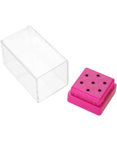 Manicure Tool Organizer Displayer Stand with 7 Slots for Nail Drill Bit Collection (Rose Red) - Buy Online on SooperMarket.com