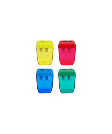 AUSTARK 4Pcs Pencil Sharpeners Manual for Kids Adults  Dual Hole Small Handheld Pencil Sharpener Bulk for Office School Home  Back to School Supplies Sharpeners-4