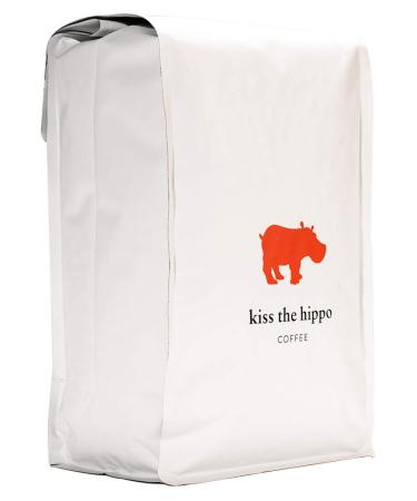 Kiss The Hippo - Mellow & Balanced Coffee | Single Origin | Carbon-Negative | Whole Beans | Organic | Aeropress Cafetiere Filter | Suitable for Milk | Notes of Apple Dark Chocolate Caramel | 1 KG Caramel 1 kg (Pack of 1)