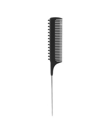 Parting Comb Durable Easy To Grip Lightweight Highlighting Clip Comb for Unisex (Black)