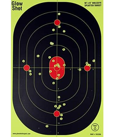 50 Pack 12x18-Inch Bullseye Glowshot Splatter Targets - High Visibility Shooting Targets - Buy Online on SooperMarket.com