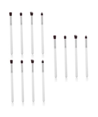 Healeved 12 Pcs Eye Make-up Brush Kit Eye Eyeshadow Brush Concealer Brush Makeup Brushes Eye Kits White