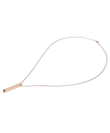 Mindful Breathing Necklace Necklace Stainless Steel Reduces Stress Portable Anxiety Whistle for Women and Men Mindfulness Deep Tool Relief Relaxation Meditation Calming Down Panic Attack(Rose Gold)