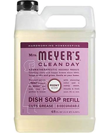Buy MRS. MEYER'S CLEAN DAY Peony Liquid Dish Soap Refill (48 FL Oz Pack of 2) - Eco-Friendly Effective International Shipping Available - Buy Online on SooperMarket.com