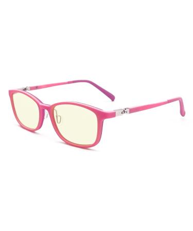 360 hinges TR90 computer glasses for children: blue light protective glasses for girls.Dlinding protection UV and computer / TV / tablet ray protection glasses